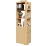 Biblioth�que �troite 200 cm de haut meuble avec 3 �tag�res ouvertes et 3 tiroirs dispositif anti - basculement ...
