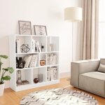 Bibliothque hao blanc 975 x 295 x 100 cm - agglomr - 8 grands compartiments