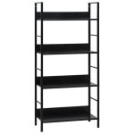 Bibliothque - hb055 - noir - 4 niveaux - agglomr