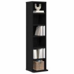 Biblioth�que noir - lemon� armoire � cd - armoire � vitrine - ch�ne noir - 21x20x88cm - bois ding�nierie ...
