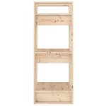 Biblioth�que en pin massif - wiens - 41x35x91 cm - brun - style scandinave moderne - cadre robuste