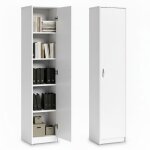 Biblioth�que avec porte 50 cm - armoire de rangement - meuble de rangement avec 4 �tag�res r�glables ...