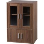 Bibliothque de rangement iris ohyama gkn - 9060 marron - l101. 4 x p34 x h43. 4 cm