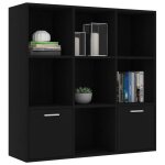 Biblioth�que vidaxl noir 98x30x98 cm - 7 cubes ouv biblioth�que noir 98 x 30 x 98cm - bois d?ing�nierie ...