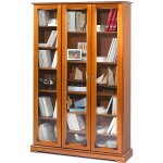 Biblioth�que style louis philippe 3 portes vitr�es