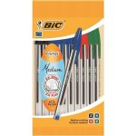 Bic - lot de 10 stylos  bille cristal original - noir bleu rouge et vert