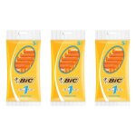 Bic lot de 3 pochettes de 5 (bic 1) sensitive rasoir homme - 1 lame - peaux sensibles