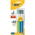 Stylo à bille - bic - mini 4 couleurs - rétractable - pointe moyenne - lot de 3 Stylo à bille - bic - mini 4 couleurs - rétractable - pointe moyenne - lot de 3