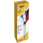Stylos - bille - bic - 4 couleurs 3 + 1hb - moyenne 10 mm - porte - mines hb 07 mm - bote de 12