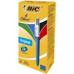 Bic 4 couleurs original stylos - bille rtractables pointe moyenne (10 mm) - bote de 12