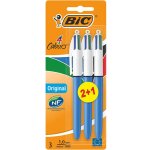 Bic 4couleurs original stylos - bille rtractables pointe moyenne (10mm) - pack de 2 + 1