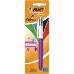 Bic 4 couleurs shine stylo - bille rétractable pointe moyenne (10 mm) - corps assortis métallisés blister ... Bic 4 couleurs shine stylo - bille rétractable pointe moyenne (10 mm) - corps assortis métallisés blister ...