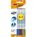 Bic - lot de 5 feutres effaables  sec velleda 1741 - couleurs assorties - encre pigmente
