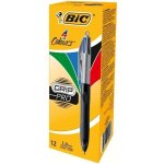 Stylos - bille - bic - 4 couleurs grip - bote de 12 - encre assortie - pointe moyenne