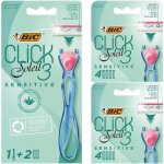 Bic click 3 soleil sensitive rasoir rechargeable femme manche 30 % plastique recycl 10 recharges bande ...