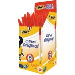 Stylo  bille - bic - cristal - pointe moyenne - encre rouge - lot de 50