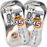 Rasoirs jetables - bic - flex 5 - tête pivotante - 5 lames - lot de 2 blisters de 3 Rasoirs jetables - bic - flex 5 - tête pivotante - 5 lames - lot de 2 blisters de 3