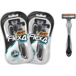 Rasoirs jetables - bic - flex4 - tte pivotante - 4 lames - lot de 2 blisters de 3