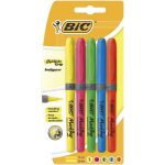 Bic highlighter grip surligneurs pointe biseaute - couleurs assorties blister de 5