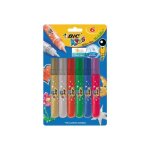 Colle - bic kids - m�tallis� - non permanent - transparent - pack de 6