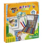 Bic kids mallette de coloriage - 24 crayons de couleurs / 24 feutres / 16 craies et 36 stickers � colorier ...