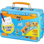 Valise de voyage - bic - kids memory - 32 pi�ces - crayons - feutres - jeu de m�moire