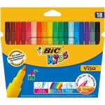 Bic kids visa feutres de coloriage  pointe fine - couleurs assorties etui carton de 18