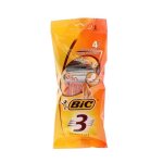 Rasoirs jetables - bic - sensitive 3 lames - 4 units - tte fixe - pour homme