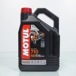 Bidon de 4l d'huile 2 temps motul 710 pour mlange moto enduro cross scooter 50