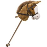 Cheval bton - bieco - 74000191 - 100 cm - tte en peluche - roulettes - enfants 3 ans et plus
