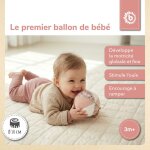 Bieco balle souple avec hochet ella � 10 cm balle en tissu b�b� avec hochet balle en peluche douce petite ...