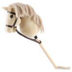 Bieco hobby horse cheval b�ton beige - taille m avec bride b�ton et queue amovibles pour saut d?obstacles ...