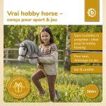 Bieco hobby horse cheval b�ton gris - taille s avec bridon b�ton et queue amovibles pour saut dressage ...