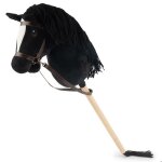 Bieco hobby horse cheval b�ton noir - taille m avec bride b�ton et queue amovibles pour saut d?obstacles ...