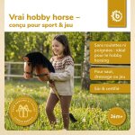 Bieco hobby horse cheval b�ton renard - taille s avec bride b�ton et queue amovibles pour saut d obstacles ...