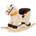 Animal à bascule - bieco - cheval - peluche douce - sécurité - bois massif Animal à bascule - bieco - cheval - peluche douce - sécurité - bois massif