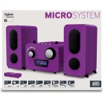 Microchane violette lecteur cd - radio pll fm stro - 2 hauts parleurs