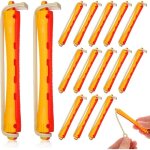Bigoudis pour permanente sur cheveux courts lot de 24 �lastiques bicolores rouleaux � cheveux pour coiffure ...