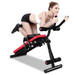 Bigzzia banc de musculation multifonction abdominaux appareil de fitness sport pliable
