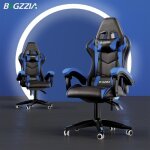 [bigzzia] chaise de bureau ergonomique fauteuil gamer sige pivotant dossier haut inclinable accoudoirs ...