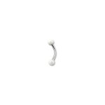 Bijou piercing arcade acrylique blanc boules votrepiercing - 1. 2 x 6 x 3 mm
