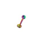 Bijou piercing labret - l�vre anodis� multicolore boule votrepiercing - 1. 2 x 8 x 3 mm