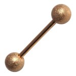 Bijou piercing langue acier chirurgical 316l effet brillant dor votrepiercing - 1. 6 x 16 x 5 mm