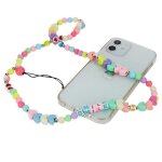 Bijou de téléphone bracelet perles et coeurs 65cm collection smile multicolore noir Bijou de téléphone bracelet perles et coeurs 65cm collection smile multicolore noir