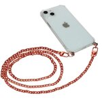 Bijou de téléphone chaîne maille gourmette plate 120cm rose gold Bijou de téléphone chaîne maille gourmette plate 120cm rose gold