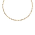 Collier maille palmier plat - les bijoux demma - or 9ct - femme - or jaune - 33mm x 42cm