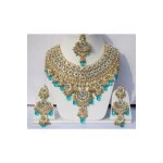 Bijoux indiens parure de mariage turquoise