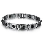 Bijoux mode luxe titanium noir sant� bracelet magn�tique hommes amiti� cadeau de no�l bracelets