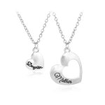 Bijoux pendentif coeur collier mère fille cadeaux de fête des mères ic1569 Bijoux pendentif coeur collier mère fille cadeaux de fête des mères ic1569