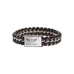 Bijoux - police collection - confiance - cuir marron - 180mm - homme Bijoux - police collection - confiance - cuir marron - 180mm - homme